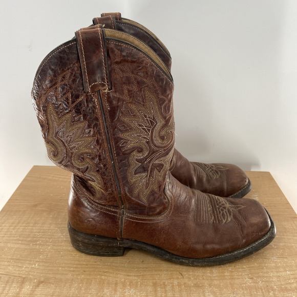 Double H Other - Men's Double H‎ Cowboy Work Western Boots Size 9 EE Brown Leather DH 5232